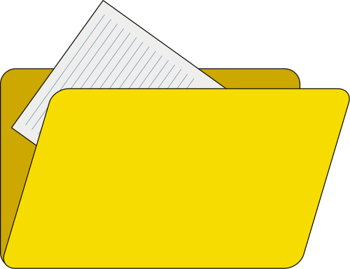 Yellow File Folder - Folder Clip Art
