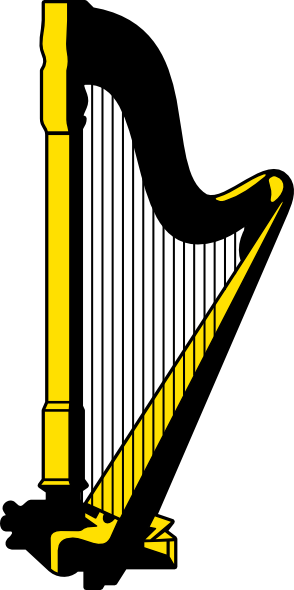 Yellow Harp Clipart - Harp Clipart