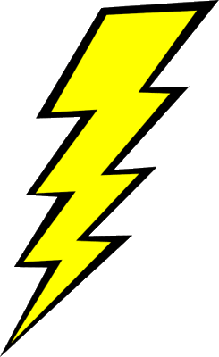 Yellow Lightning Bolt Clipart - Lighting Bolt Clipart