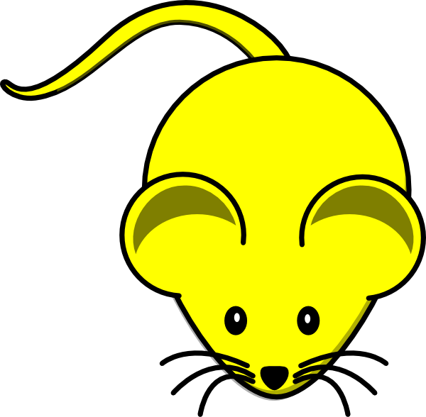 Yellow Mouse Graphic clip art .
