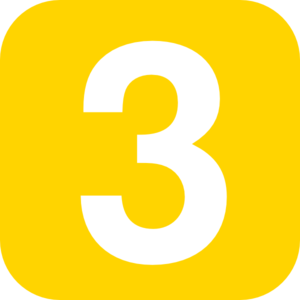 Yellow Number 3 clip art .