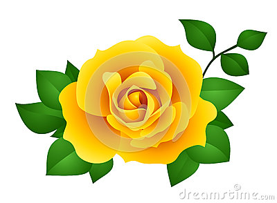 Yellow Rose with Bud PNG Clip