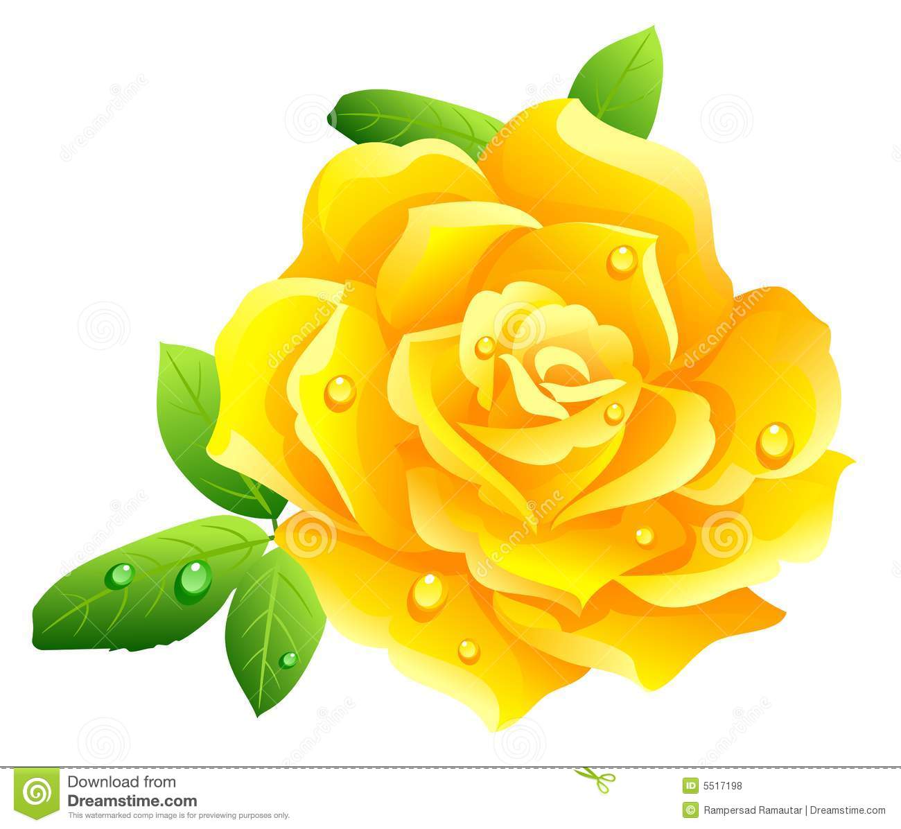 Yellow Rose Clip Art Yellow Rose Isolated On White