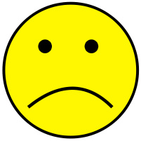 Yellow sad face clipart - Sad Face Clipart