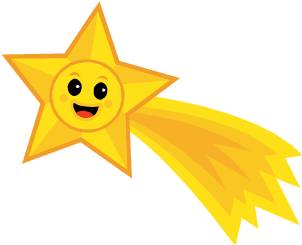 Yellow Shooting Stars Clipart - Shooting Star Images Clip Art
