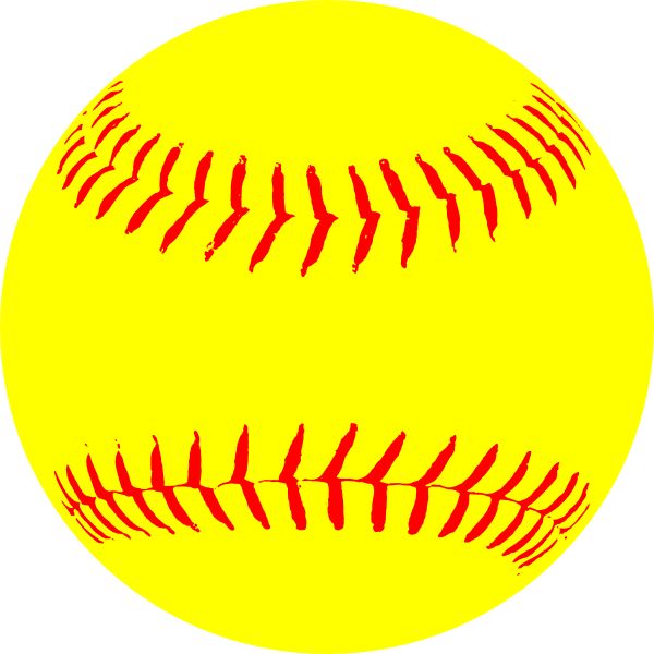 Yellow Softball clip art . - Free Softball Clipart