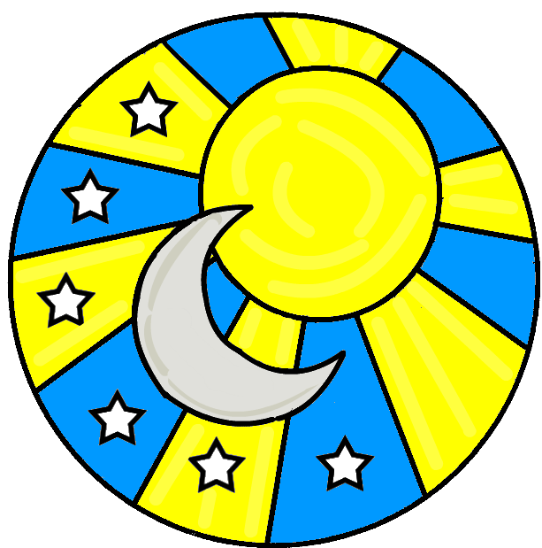 Yellow Sun And Moon Clipart - Sun And Moon Clipart