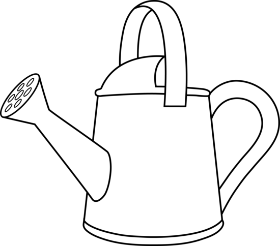 Yellow Watering Can Clip Art. Clip Art Black And White .