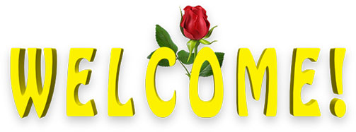 yellow welcome with red rose