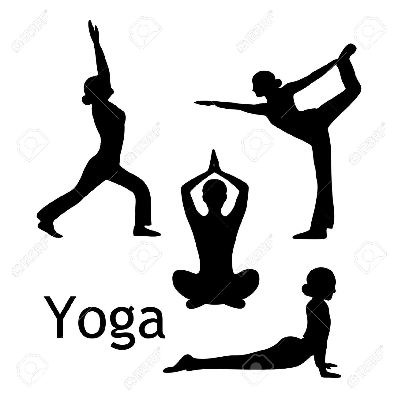 Yoga Illustrations Clipart #1