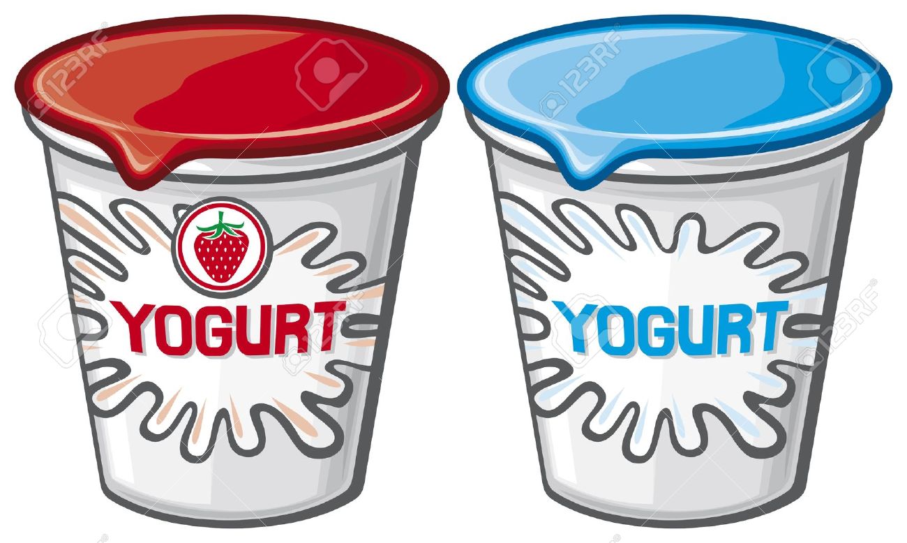 yogurt container: plastic .
