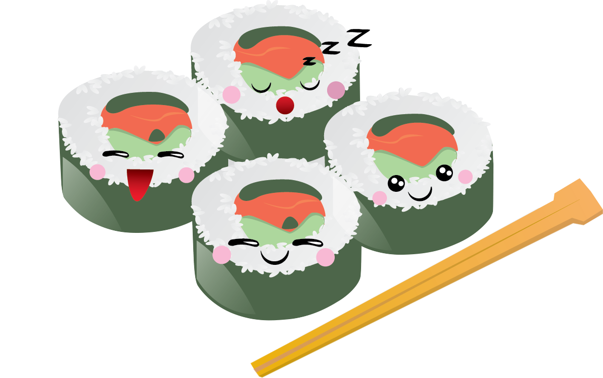 You can use this cartoon sush - Sushi Clip Art