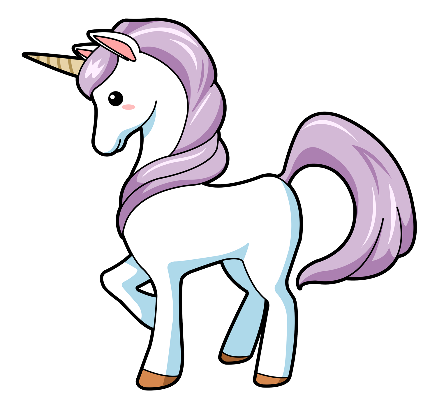 You can use this lovely cartoon unicorn clip art on your personal or commercial projects. Add life to your fantasy projects, storybook illustrations, ...
