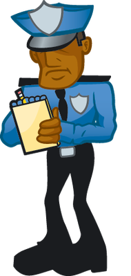You might also like. Cop Writing Ticket | Clipart