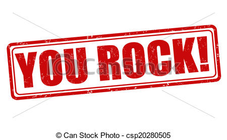 ... You rock stamp - You rock grunge rubber stamp on white.