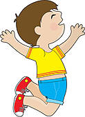 Young Boy Jumping For Joy Stock Illustrations Gograph