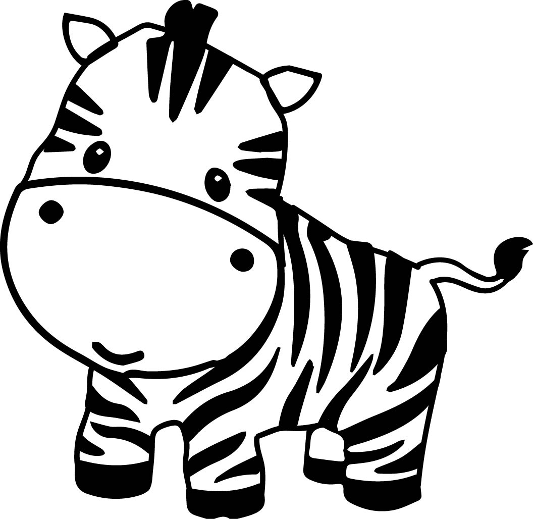 Smiling zebra clip art 2