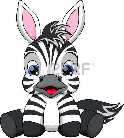 zebra: Cute baby zebra cartoon Illustration