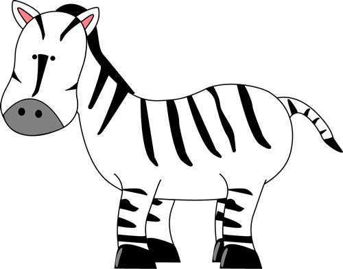 Zebra for Letter Z - Clip Art Zebra