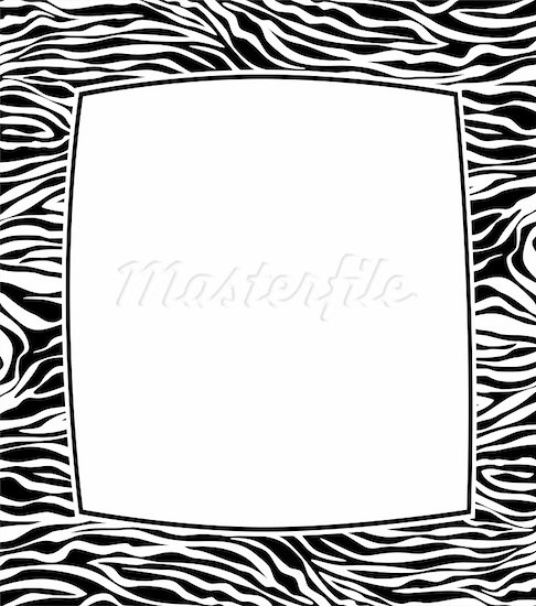 Zebra Print Border: Clip Art, Page Border, and Vector Graphics. 400-05709774w.jpg