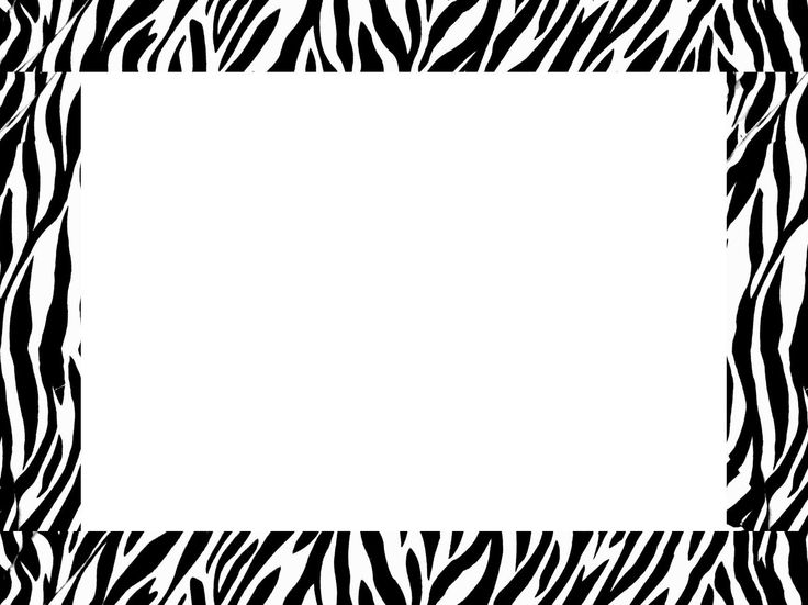 Zebra Print Border Clip Art.  - Zebra Border Clip Art
