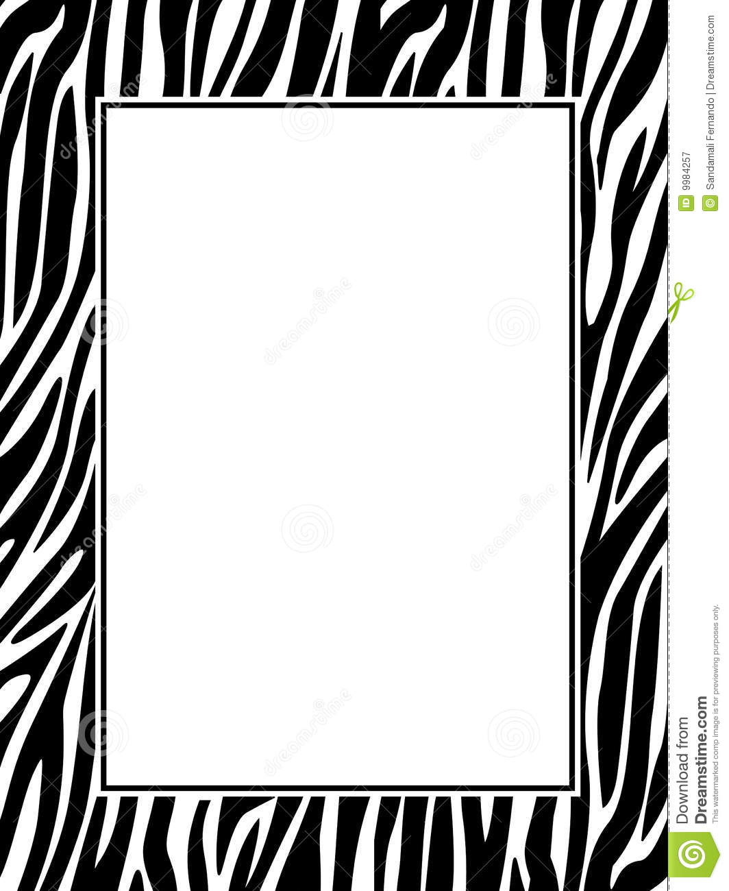 Zebra print border - Zebra Border Clip Art