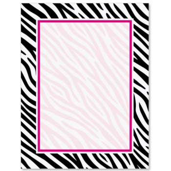 ... Zebra Print PaperFrames B - Zebra Border Clip Art