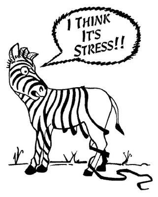 Clipart Of A Cartoon Stressed