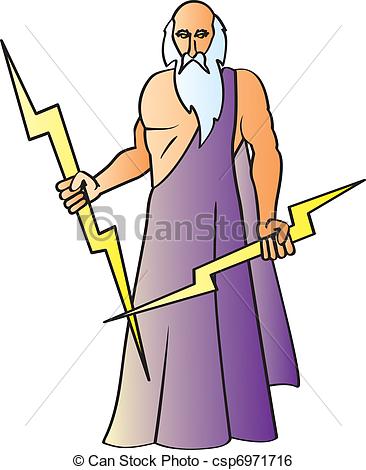 ... Zeus - A cartoon drawing of the Greek God Zeus also known as.