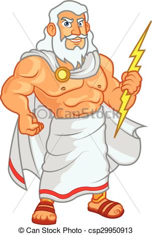 Zeus Clip Art Vectorby Malchev0/17; Zeus Cartoon - Vector Illustration of Zeus God Holding.