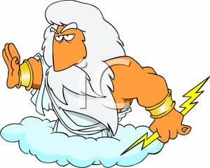 Zeus the God of Lightning .