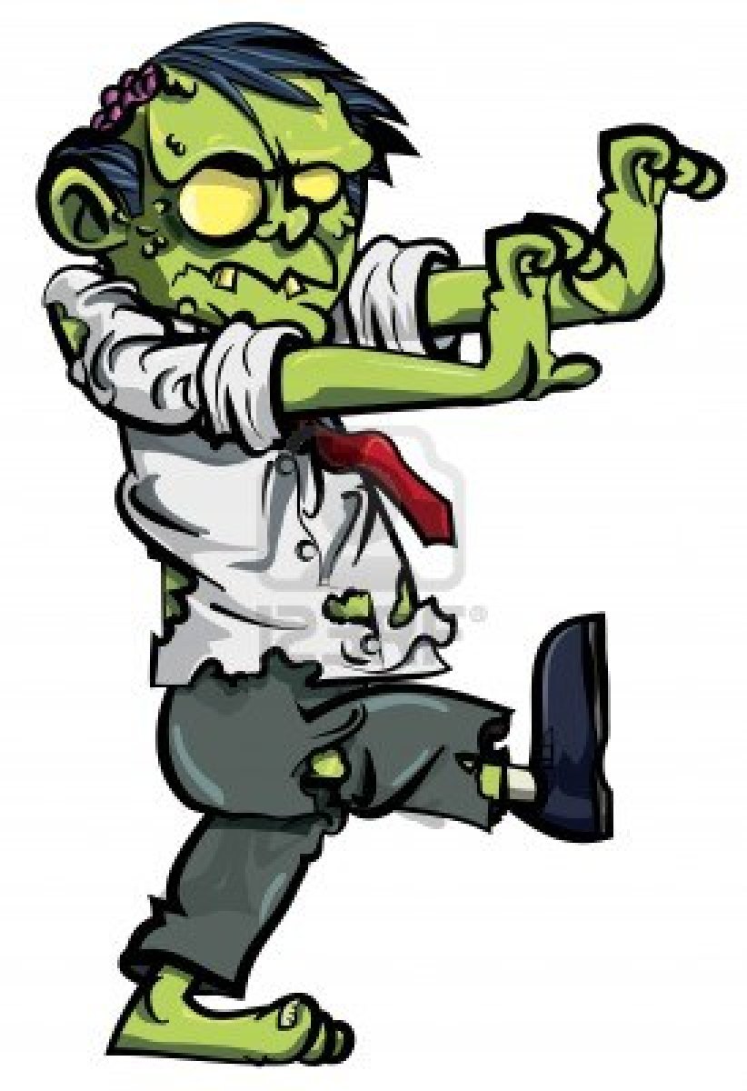Vector image of zombie with b