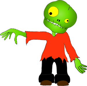 Zombie Costume Clipart Image - A cute green zombie costume