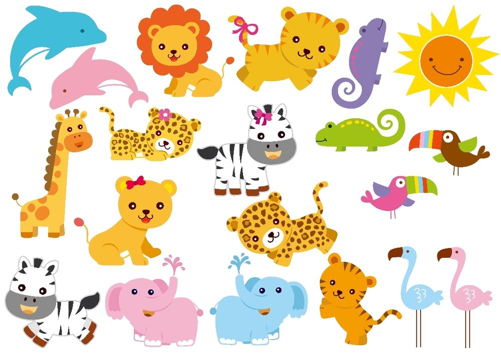 Cute Zoo Animals Clipart | Cl