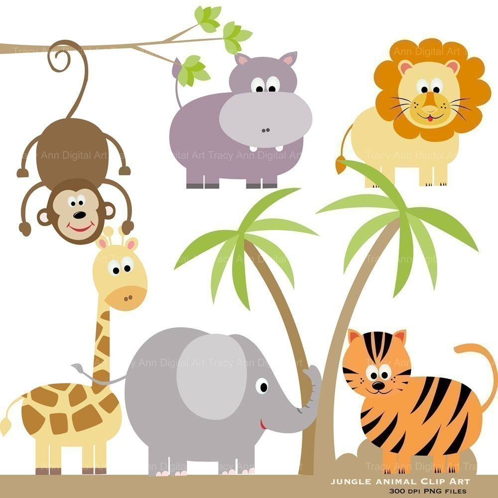 Zoo Animals Clipart Free Larg - Jungle Animal Clip Art