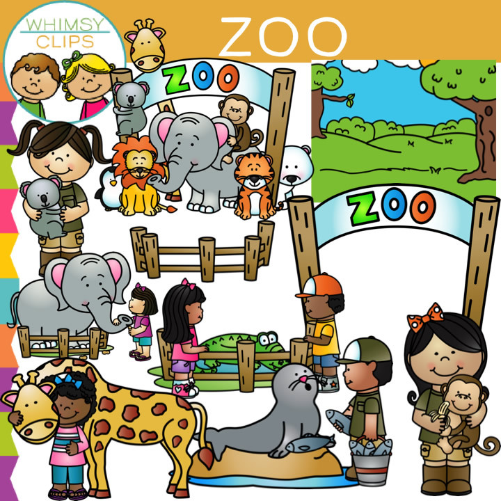 Zoo Clip Art Bundle . - Zoo Clip Art
