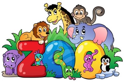 Clip art of zoo animals - .