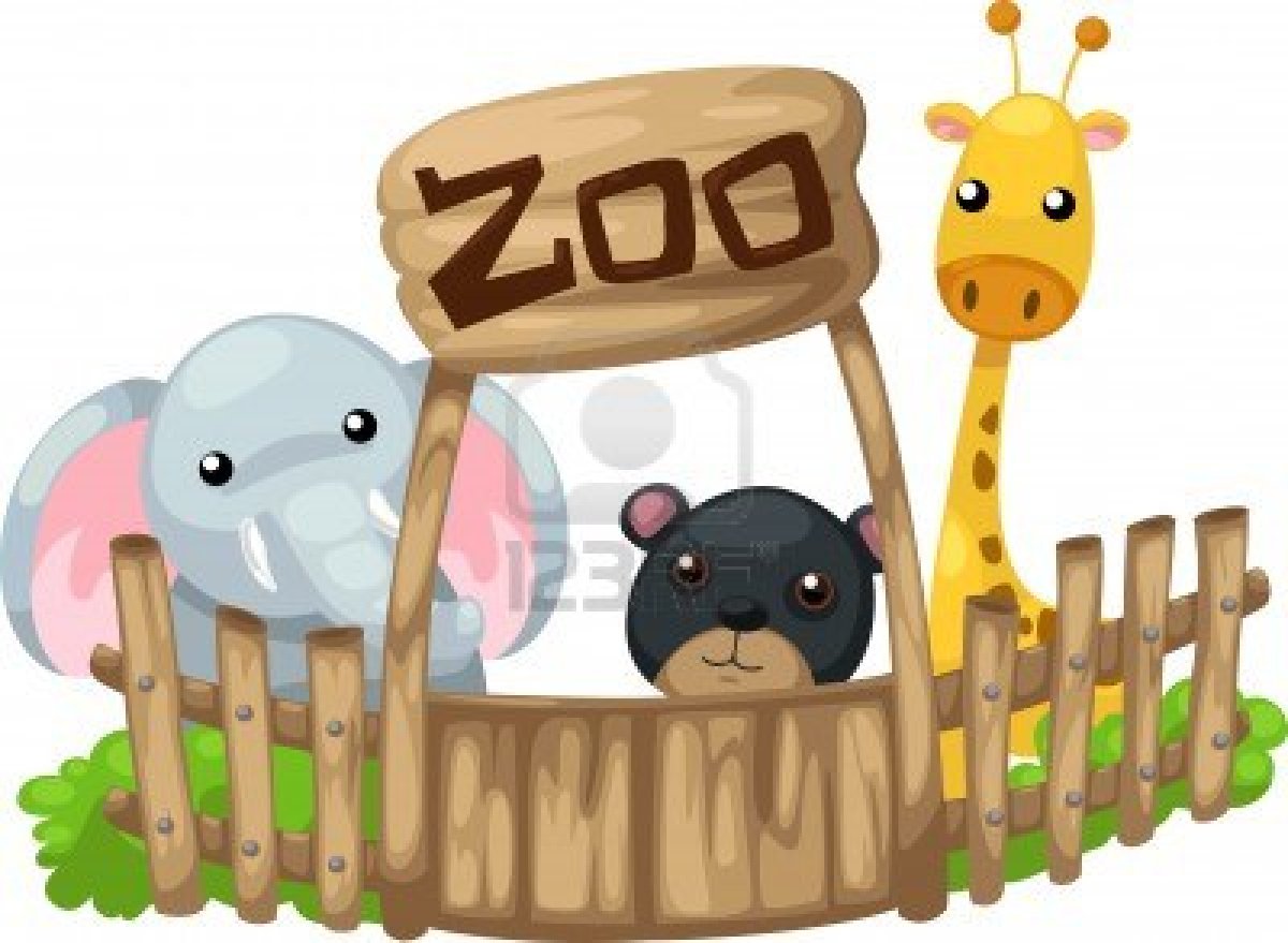 Cartoon Zoo Sign Clipart #1