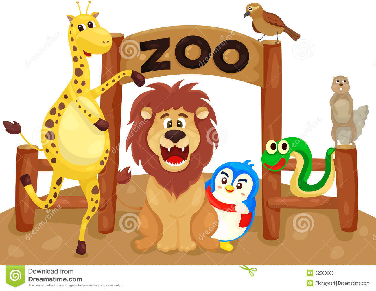 Clip Art Zoo Graphic Coloring