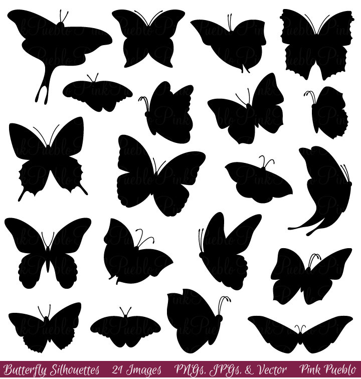  - Butterfly Silhouette Clip Art